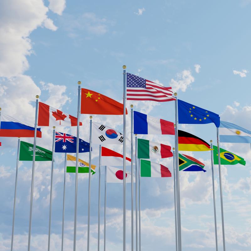 Waving flags